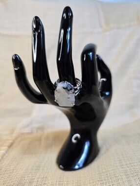 NEW Large Rough Rainbow Moonstone Ring Size 9.75 Sterling Silver